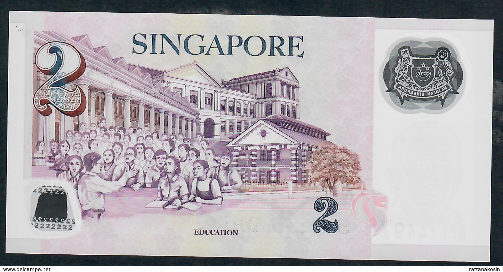 SINGAPORE P46a 2   DOLLARS 2006     #2CF   UNC. - Singapur