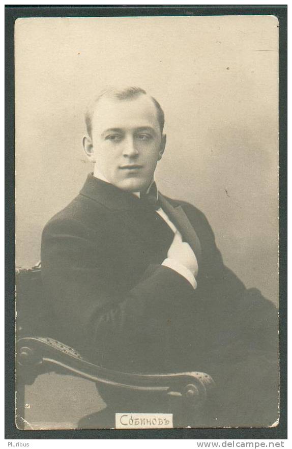 IMPERIAL RUSSIA, YOUNG OPERA SINGER TENOR SOBINOV, VINTAGE REAL PHOTO POSTCARD - Opera