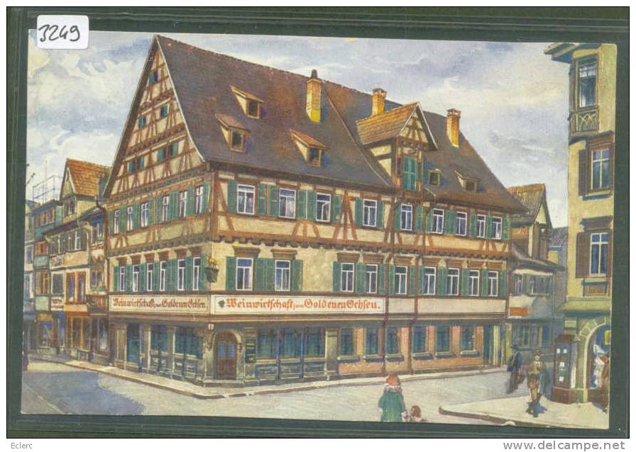 DEUTSCHLAND - ESSLINGEN - WEINWIRTSCHAFT GOLDENER OCHSEN  - B  ( CARTE COUPEE ) - Esslingen