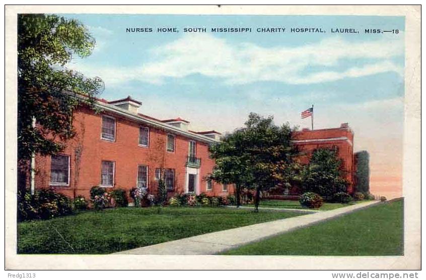 Mississippi - Laurel - Nurses Home - Charity Hospital - Sonstige & Ohne Zuordnung