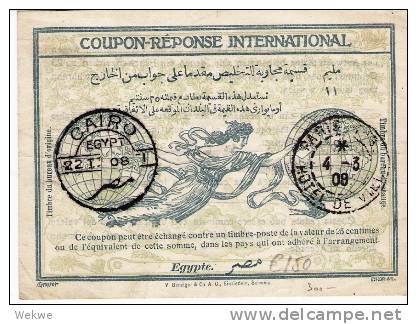 Egy119/ ÄGYPTEN -  IAS Coupon Response 1908 - 1866-1914 Ägypten Khediva