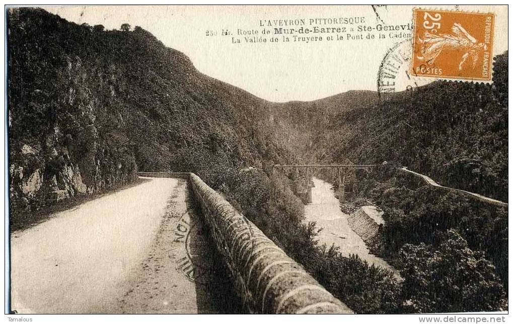 12 - Route  De MUR De BARREZ à STE GENEVIEVE - La Vallée De La TRUYERE Et Le PONT De La CADENE - - Laguiole