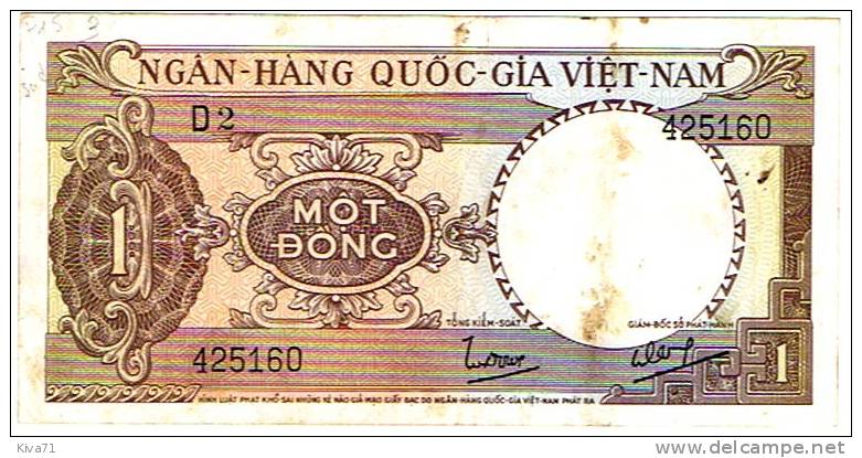 1 Dong "  Viet-Nam SUD"   P15        Ro 76 78 - Viêt-Nam