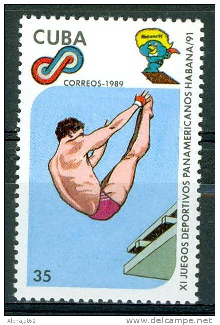 Plongeon De Haut Vol - CUBA - Jeux Panaméricains - Sport Olympique - N° 2995 ** - 1989 - Unused Stamps