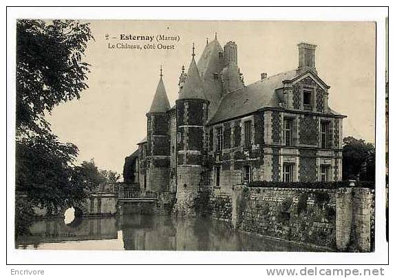 Cpa ESTERNAY Chateau Cote Ouest -n°2 Ed Autreau - Esternay