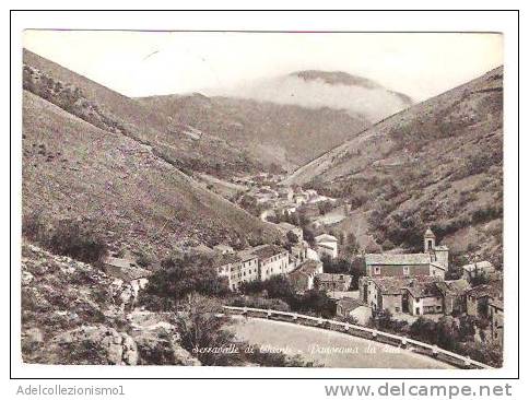 13999)cartolina Illustratoria  Serravalle Di Chienti -  Panorama Da Sud - Macerata