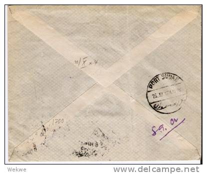 Ara034/  SAUDI-ARABIEN - Jedda 1917, Brit. Zensur, 4-er Streifen, Michel Nr. 5 (Brief, Cover, Letter, Lettre) - Saudi Arabia