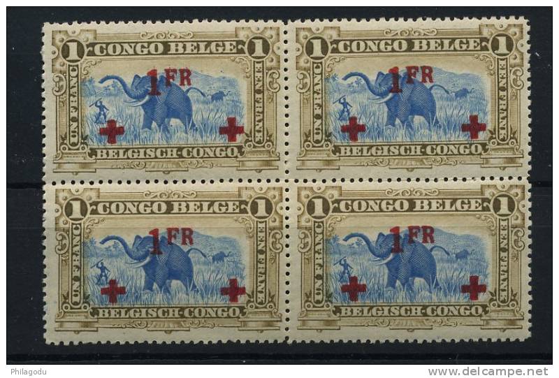 Extrait De La Série 1918 CROIX ROUGE - Eléphants