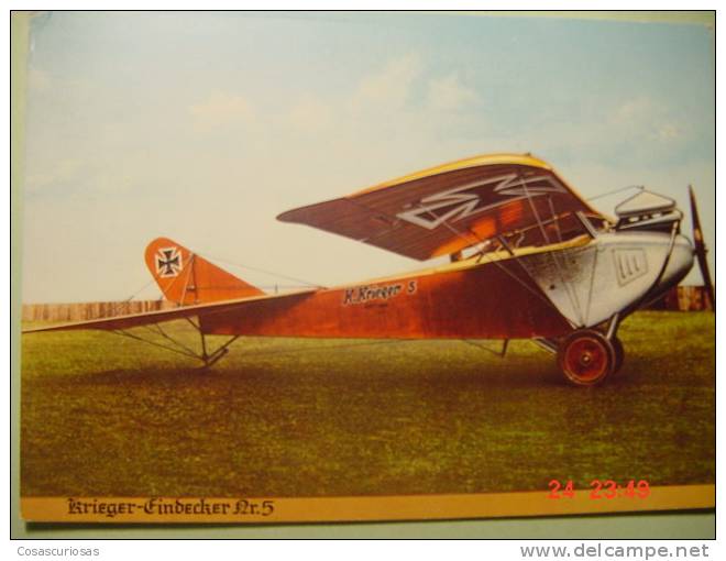 4045     AVION     GERMANY   KRIEGER EINDECKER Nº 5   1916 REPRO  AÑOS / YEARS / ANNI  1980 - 1914-1918: 1ste Wereldoorlog