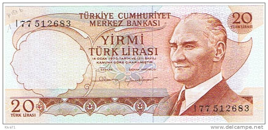 20 Lira "TURQUIE"  P187b  UNC  Ro 69 - Turquie