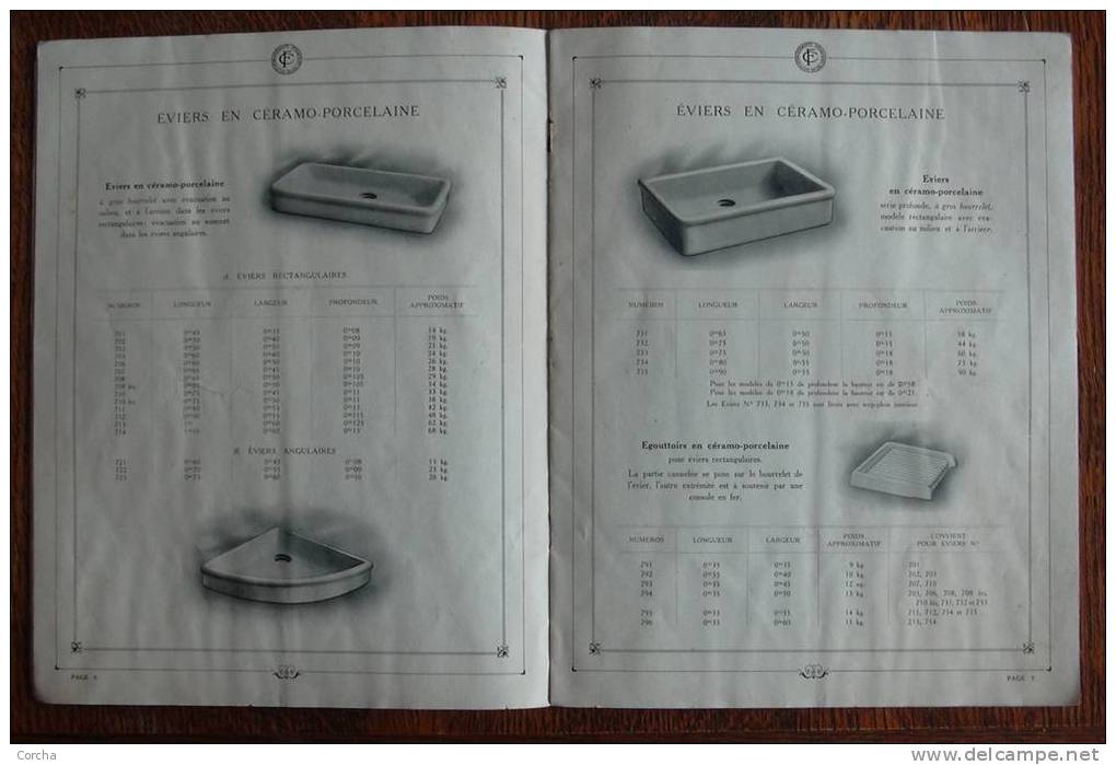 Catalogue Appareils Sanitaires Etablissements Céramiques De LYON VAISE Novembre 1919 - Bricolage / Technique