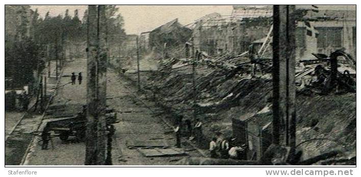 L'INCENDIE DE L'EXPOSITION MONDIALE A  BRUXELLES EN 1910  AVENUE SOLBOSCH PALAIS DE L'ALIMENTATION - Disasters