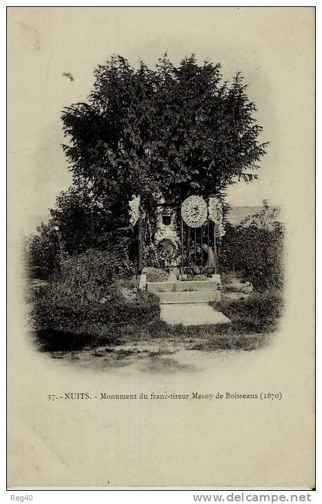 D21 - NUITS  - Monument Du Franc-tireur MESNY DE BOISSEAUX  (1870) - Nuits Saint Georges