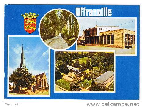 Cp OFFRANVILLE - 4 Vues Dont La Poste + Blason - Offranville