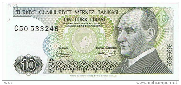 10 Lira "TURQUIE"   P192   UNC     Ro65 - Turkije