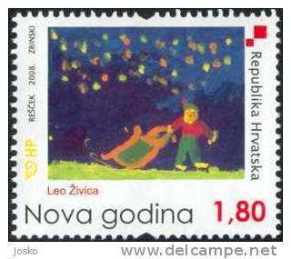 HAPPY NEW YEAR  ( Croatia Stamp MNH** ) Nouvel An Bonne Année Jour De L’An Neujahr Anno Nuovo Año Nuevo Feliz Año Novo - Anno Nuovo