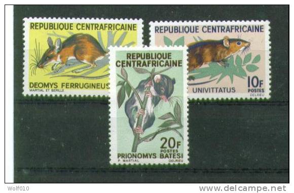 Central African Republic. Mice. 1966. MNH Set. SCV = 4.00 - Roedores