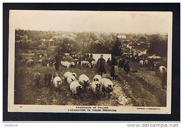 Rare Real Photo Postcard L'Evacuation De Veliki Popovitch Serbia 1914 Austria-Hungary WWI Military Balkans War - Ref 247 - Serbia