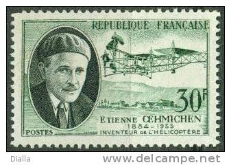 RF 1957, Yv. 1098, Etienne Oehhmichen, Hélicoptère - Helicopter, MNH ** - Altri & Non Classificati