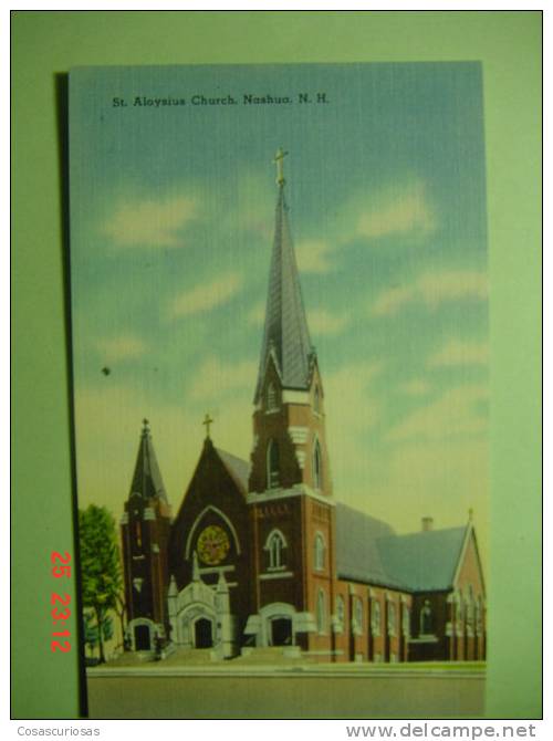 4090  UNITED STATES USA   NASHUA  ST ALOYSIUS CHURCH    AÑOS / YEARS / ANNI  1930 - Nashua