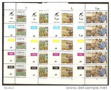 CISKEI - 1982 Pineapple Industry - 5 Sets. Scott 38-41. MNH ** - Ciskei