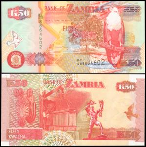 Zambia #37d, 50 Kwacha, 2003, UNC / NEUF - Sambia