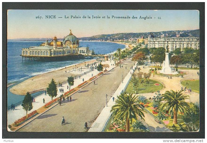 NICE, LE PALAIS DE LA JETEE ET LA PROMENADE DES ANGLAIS, VINTAGE PC - Cafés, Hôtels, Restaurants