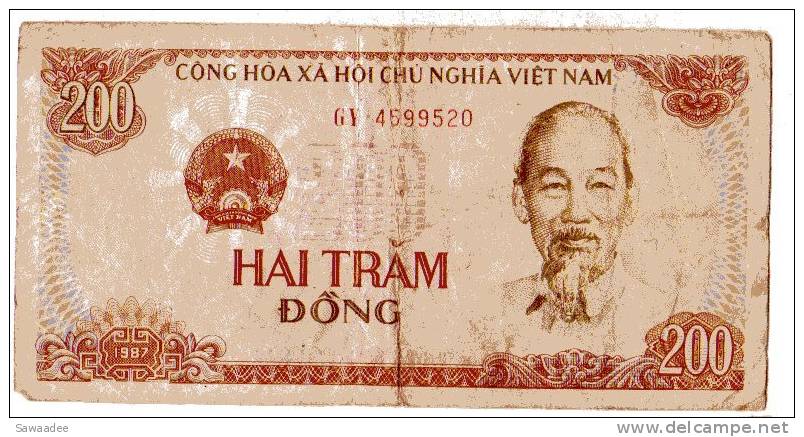BILLET VIETNAM - P.100 - 1987 - 200 DONG - HO CHI MINH - Vietnam