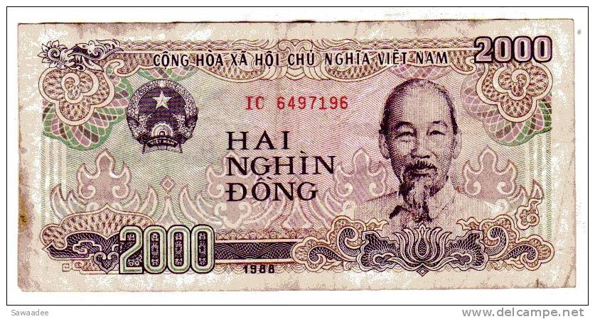 BILLET VIETNAM - P.107 - 1988 - 2000 DONG - HO CHI MINH - Viêt-Nam
