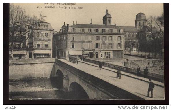 FIGEAC....LE QUAI ET LE PONT..NON ECRITE....‹(•¿•)› - Figeac