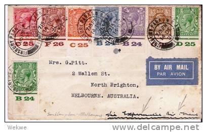 GBG046/ Experimental Air-Mail, England-Australien 1931 - Briefe U. Dokumente