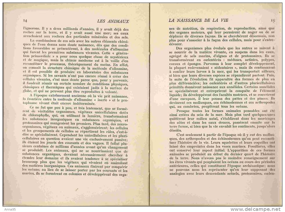 GRAND LIVRE DE 1958  "LES ANIMAUX" D'HERBERT WENDT EDITION ARTAUD 288 PAGES - Animaux