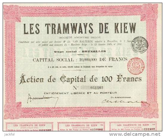 TRAMWAYS DE KIEW (action 1905) - Russie