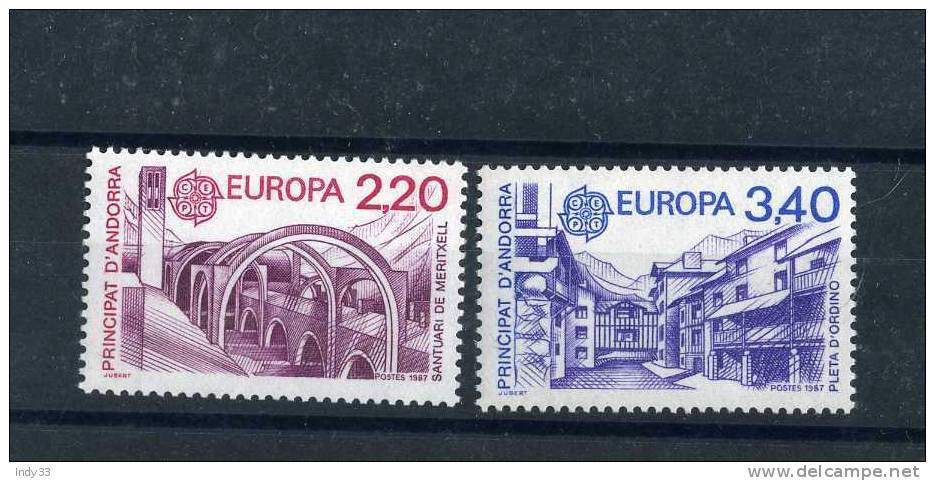 - ENSEMBLE DE TIMBRES D´ANDORRE . EUROPA 1987 . NEUFS SANS CHARNIERE . LEGERES TRACES - 1987