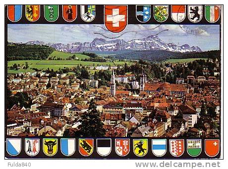 CPM.  SAINT-GALL.    Avec Saentis.     1969. - St. Gallen