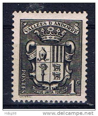 ANDF+ Andorra 1935 Mi 49* Wappen - Unused Stamps