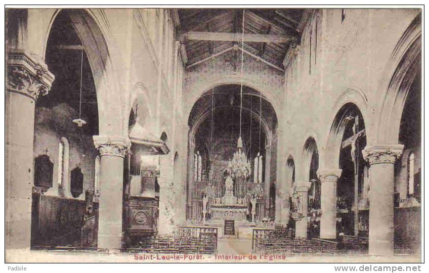 Carte Postale  93. Saint-Leu-la-Forêt  Intérieur De L'église Trés Beau Plan - Saint Leu La Foret