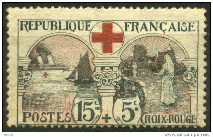Frankreich Mi.N° 136 * Cérés N° 156 * 1918,  Rotes Kreuz, Rot-Kreuz-Schiff „Charles Roux“, Schwester Im Feldlazarett - Nuevos