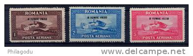 Roumanie 1930 + Roi Charles II   +  Yv  4B/6B*    Cote 255 €  Mint LH - Neufs