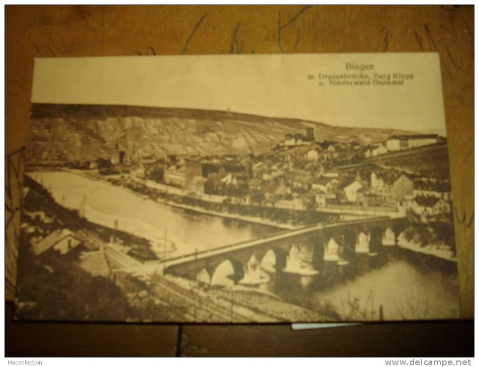 BINGEN M.Drususbrucke Burg Klopp U Nienderwal Denkmal - Bingen