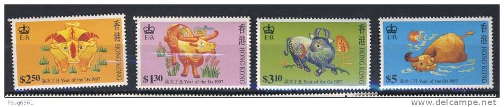 HONG-KONG 1997 ANNEE DU BUFFLE Scott N°780/83 NEUF MNH** - Chines. Neujahr