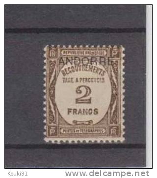 Andorre YT Taxe 14 * : Recouvrements Surchargé - Unused Stamps