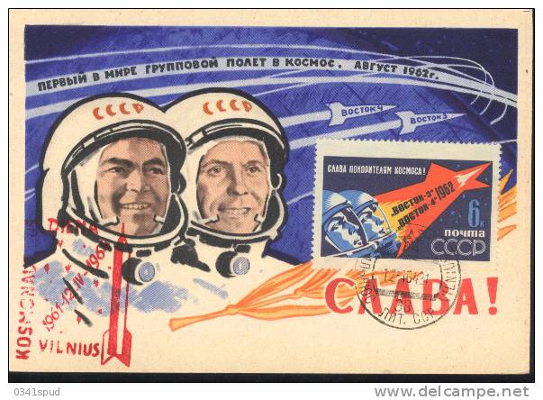 1961  Russie  Carte Maximum  Espace Spazio Space - Russie & URSS