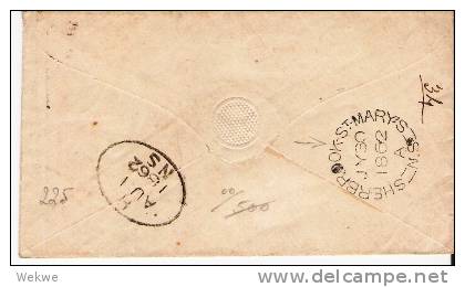 C-St002a/  KANADA -  Cover, Nova Scotia 5 Cents (SG 13) Sherbrook-St. Marys TPO 1862 To Halifax - Lettres & Documents