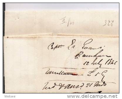 C-V006a/ Kanada -  Dunnville U.C. 1841. Datum I. Stpl. Handschriftlich, Geldbrief (Money-letter) - ...-1851 Préphilatélie