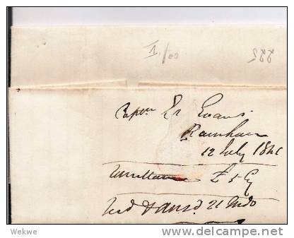 C-V006a/ Kanada -  Dunnville U.C. 1841. Datum I. Stpl. Handschriftlich, Geldbrief (Money-letter) - ...-1851 Voorfilatelie