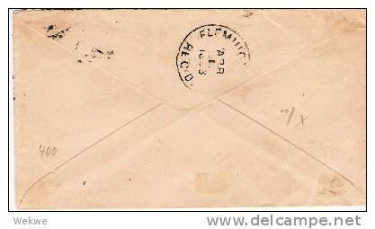 C-V027a/  KANADA - St. Catharines 1896. Victoria Kleinformat 3-er Streifen (2 X) - Storia Postale