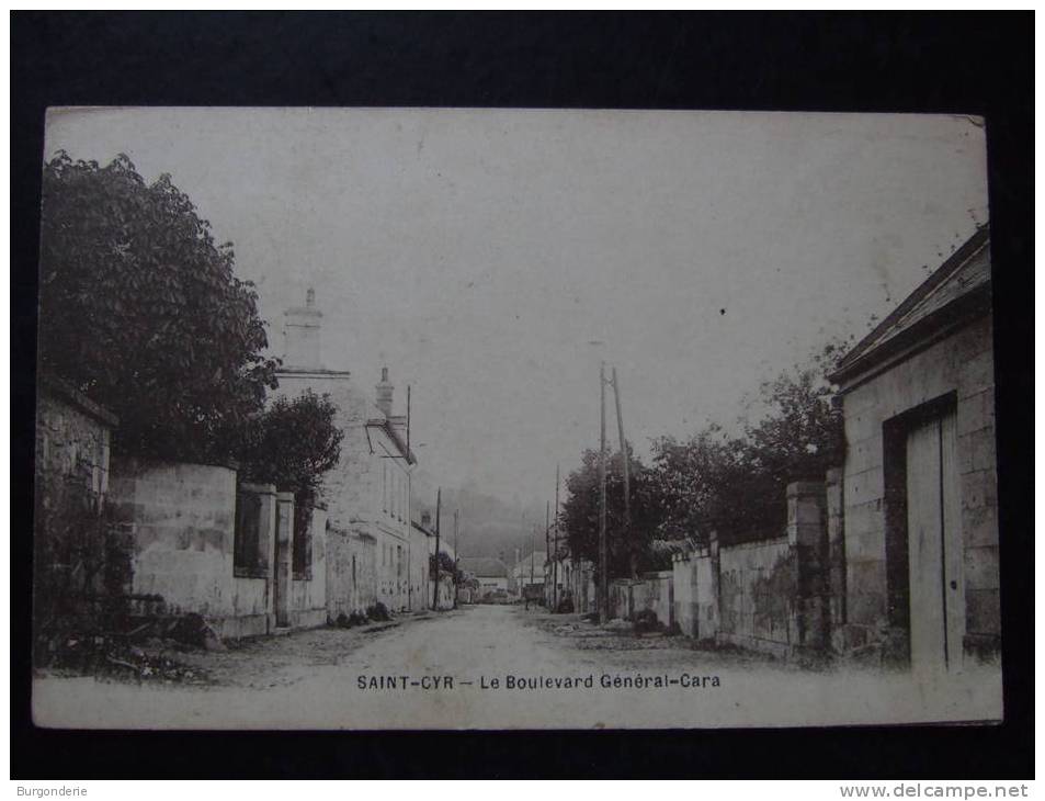 VAILLY SUR AISNE / SAINT CYR/ LE BOULEVARD GENERAL CARA / TRES BELLE CARTE / SIMI BROMURE BREGER FRERES - Altri & Non Classificati