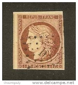 FRANCE 1849-50 Y&T 6 "CERES 1F CARMIN" OBLITERE A VOIR - 1849-1850 Ceres