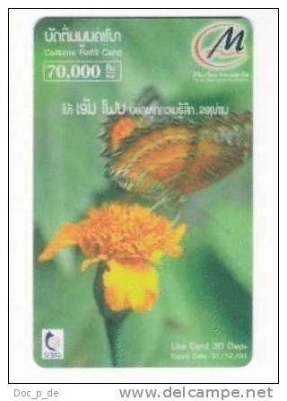 Thailand - Butterfly - Schmetterling  - Prepaid Card - Thaïland